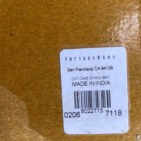 Pottery Barn Handcrafted Brown Mango Wood Chateau Wooden Decorative Cake Stand - Picture 16 of 16